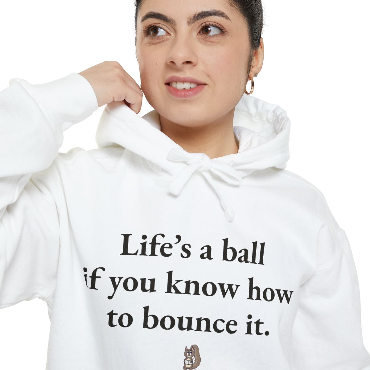 Life’s a ball if you know how to bounce it., worn