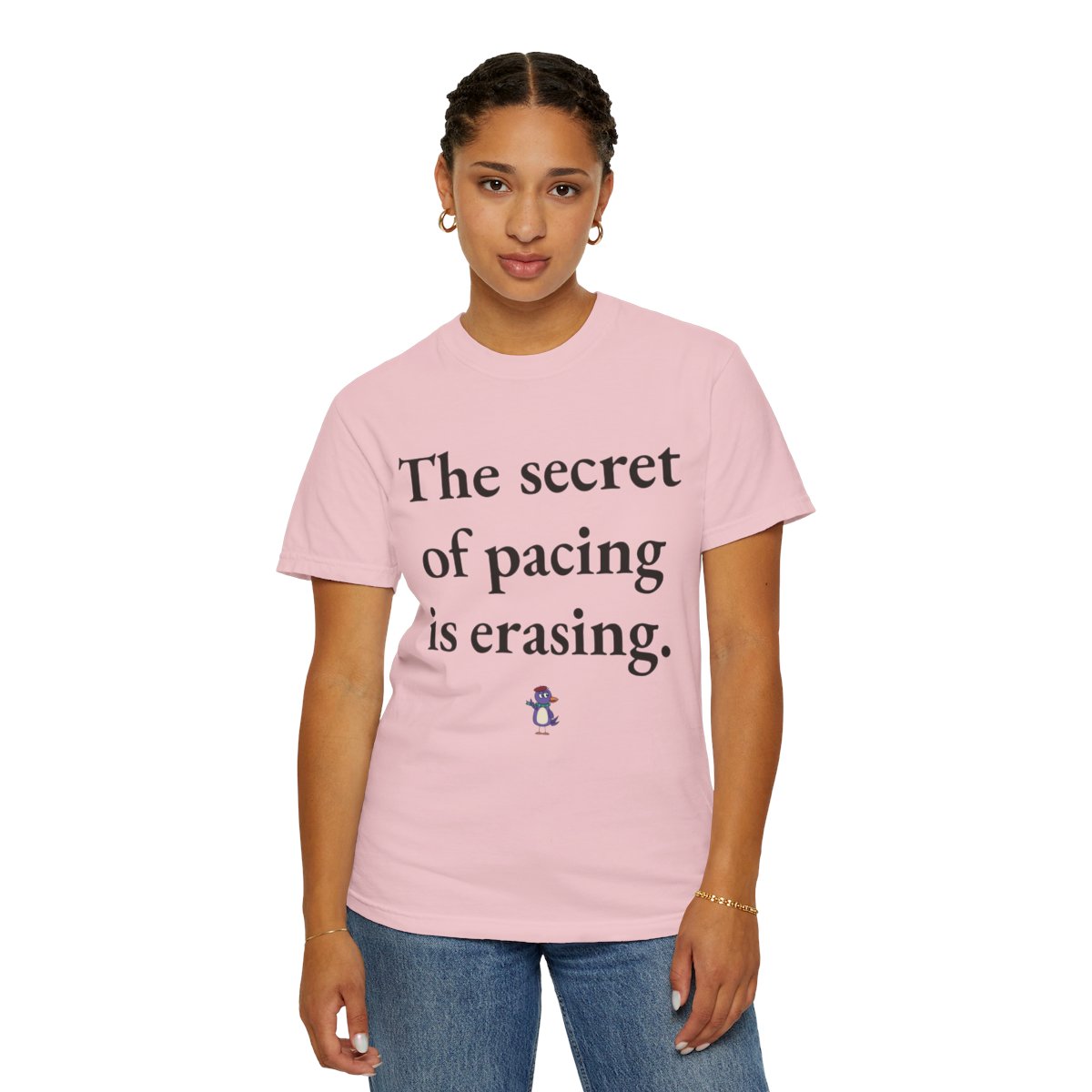 The secret of pacing is erasing., worn