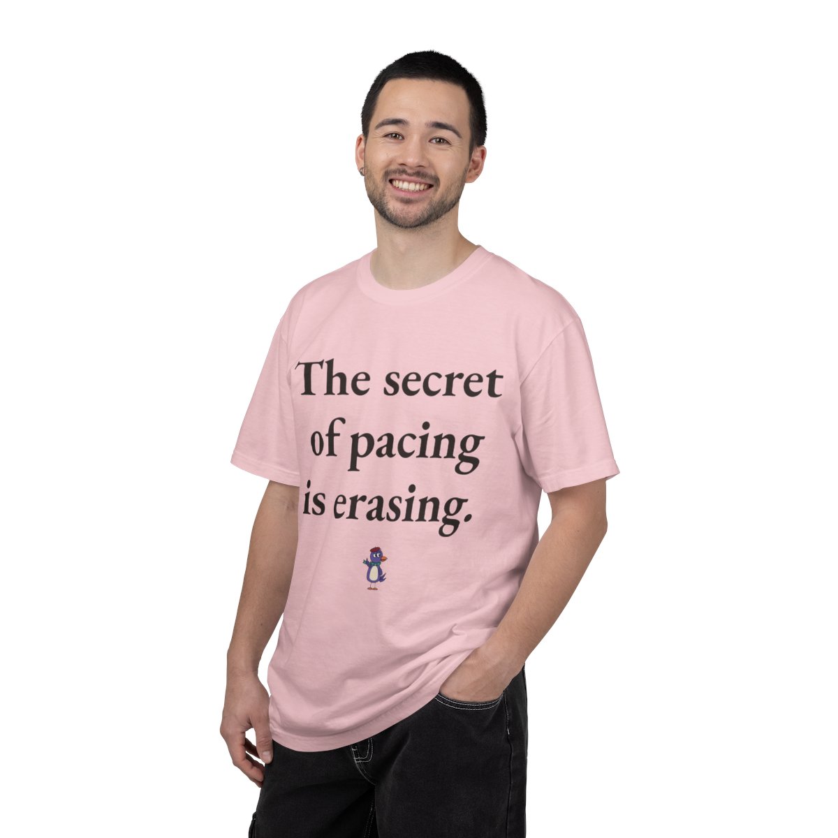 The secret of pacing is erasing., worn