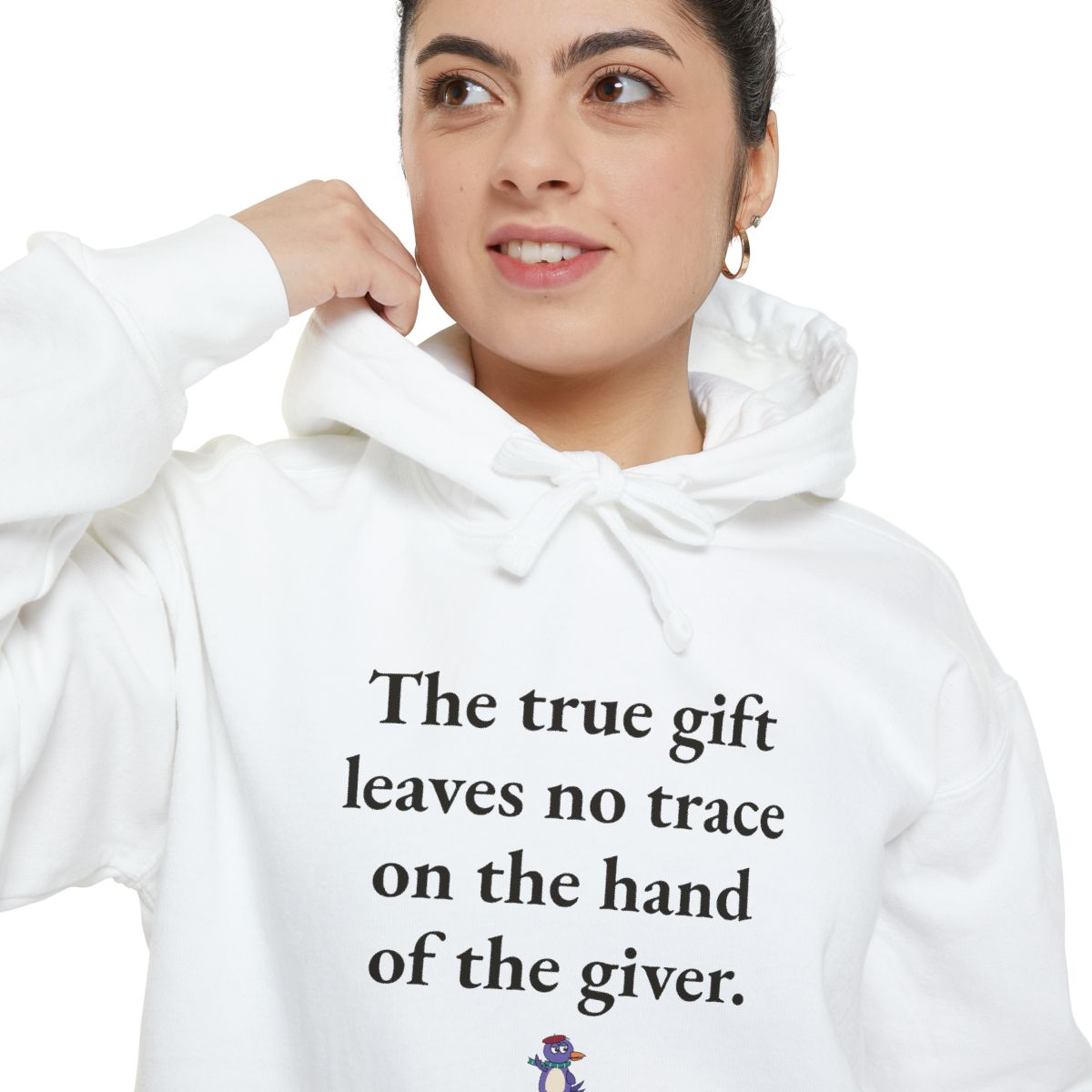 The true gift leaves no trace on the hand of the giver., worn