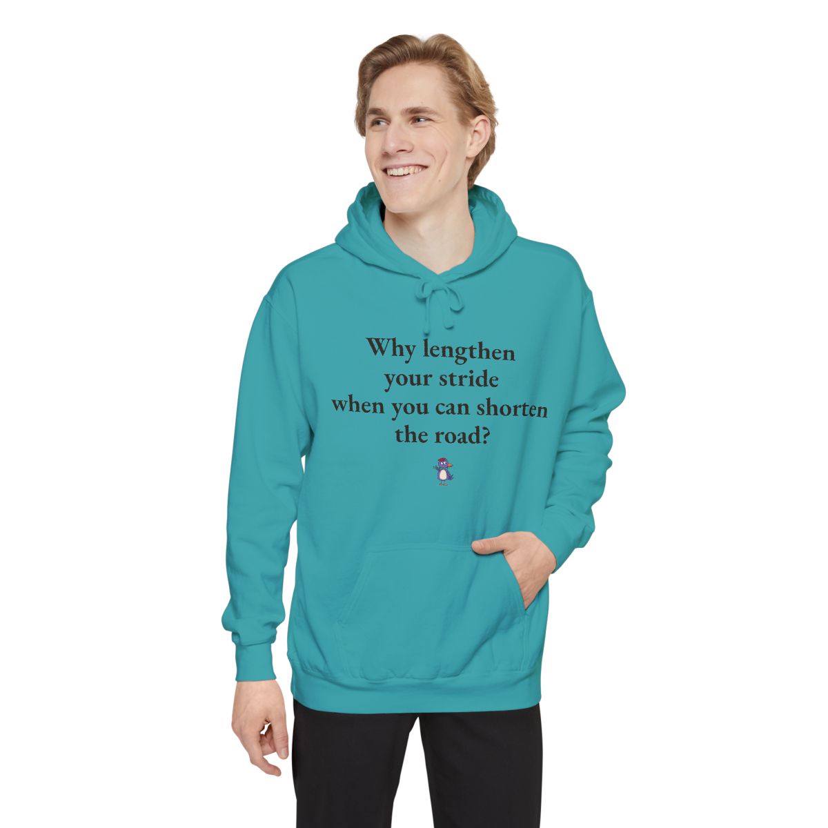 Why lengthen your stride when you can shorten the road?, worn