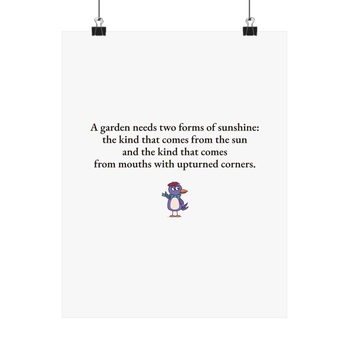 Matte poster