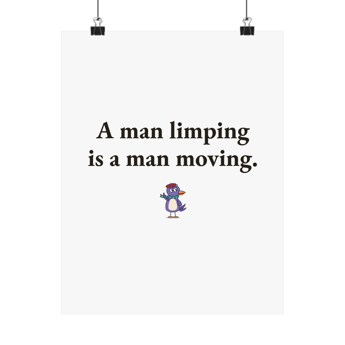 Matte poster