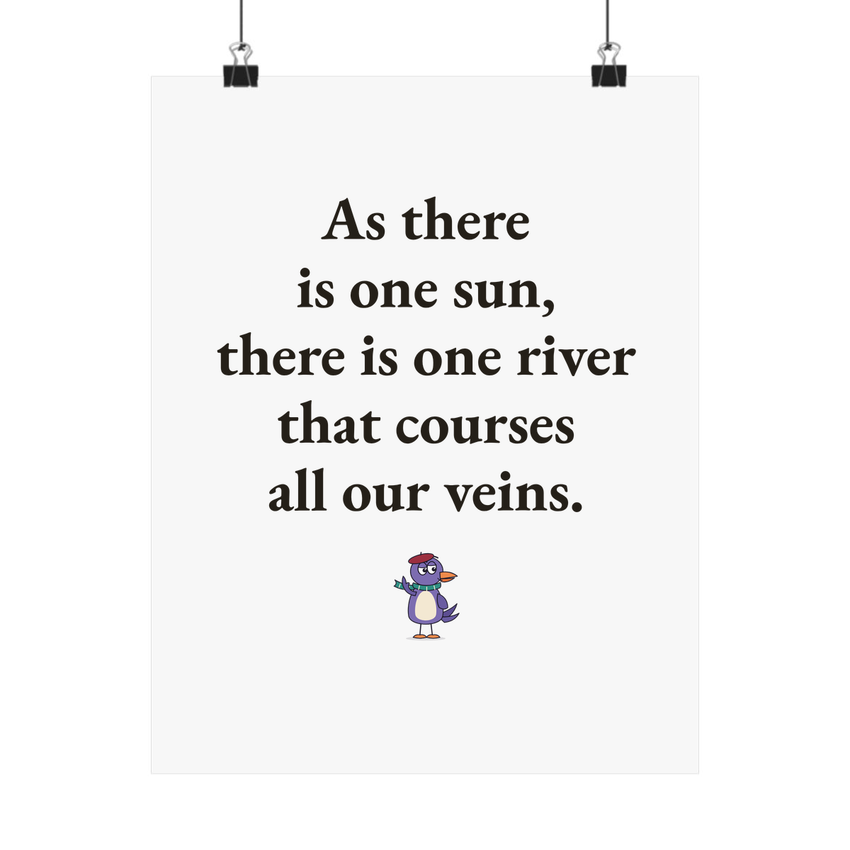 Matte poster