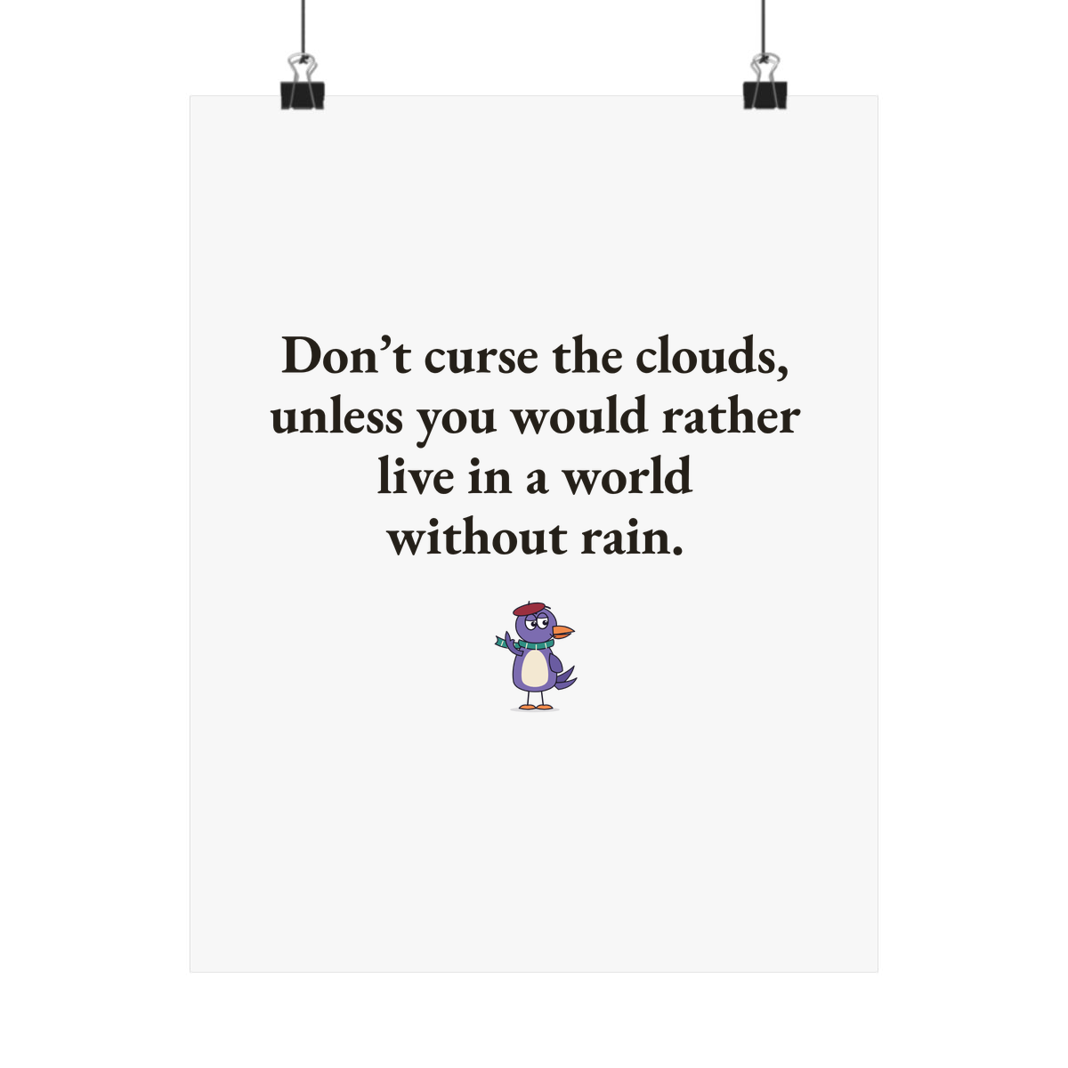 Matte poster