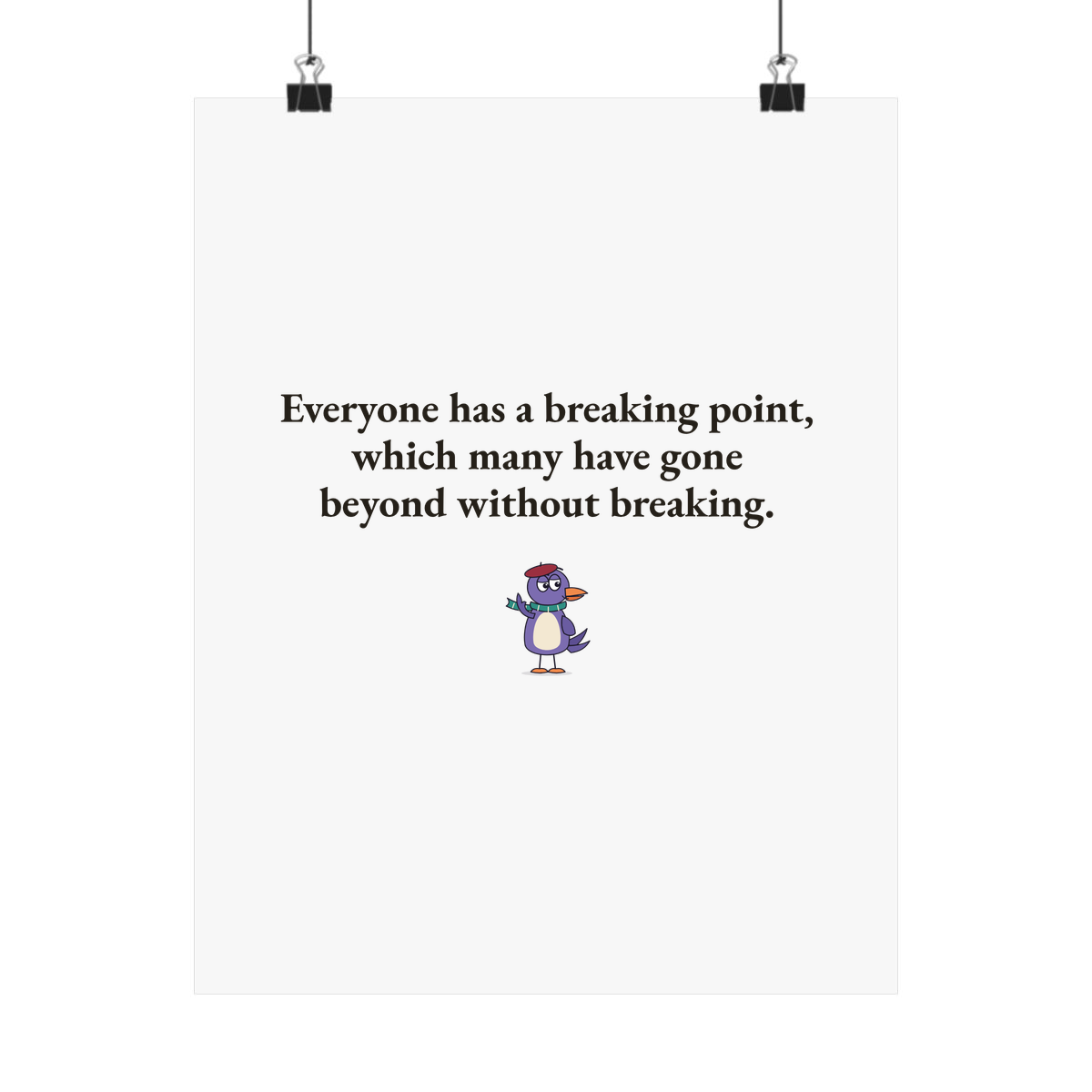 Matte poster