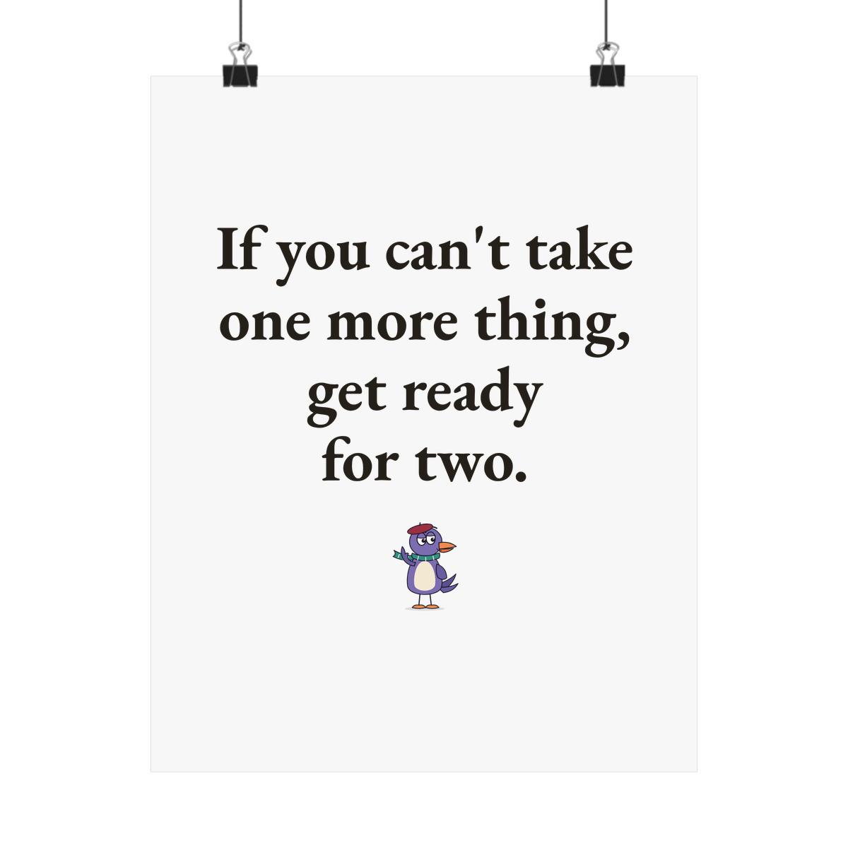 Matte poster