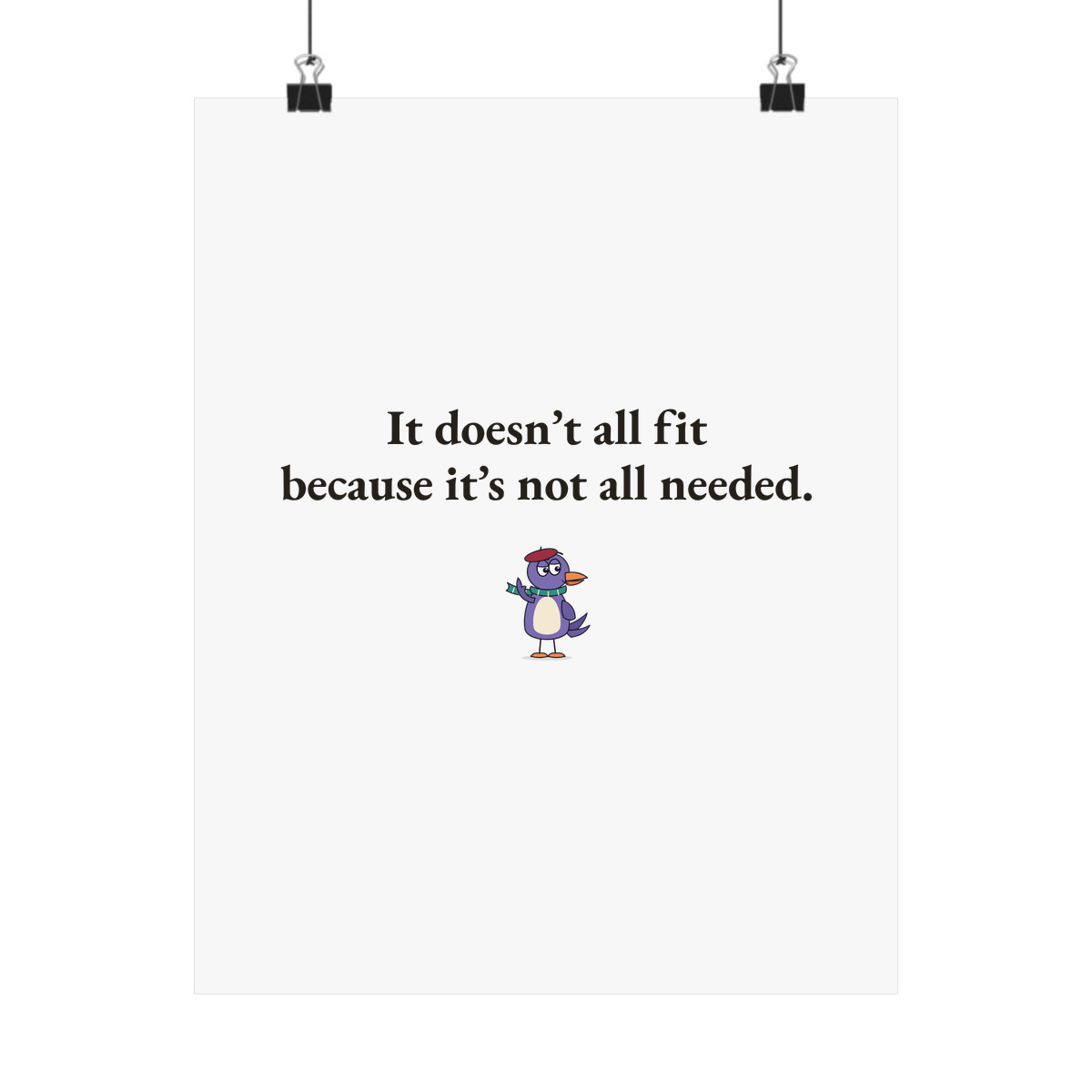 Matte poster