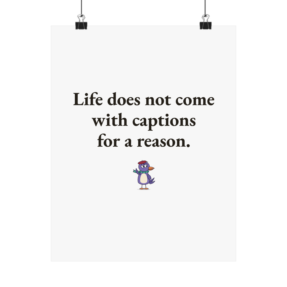 Matte poster