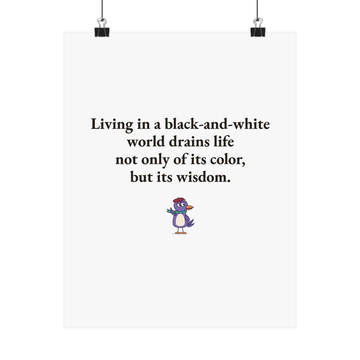 Matte poster