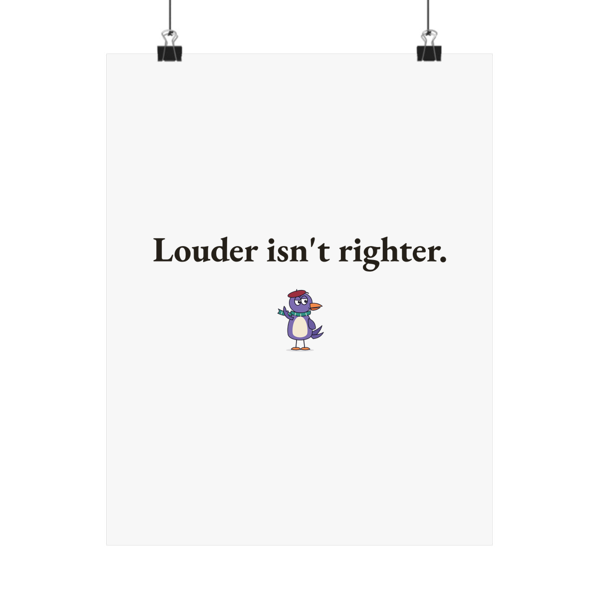 Matte poster