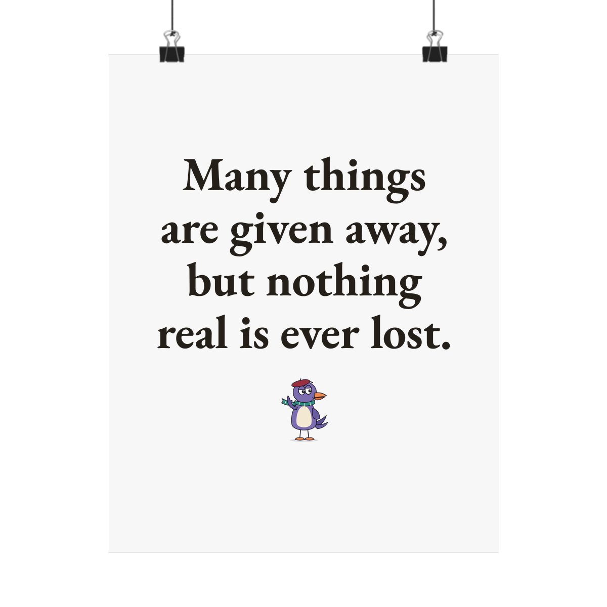 Matte poster