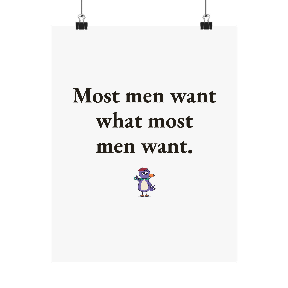 Matte poster