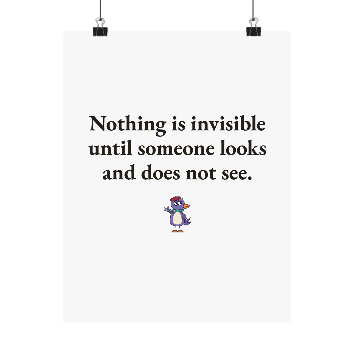Matte poster