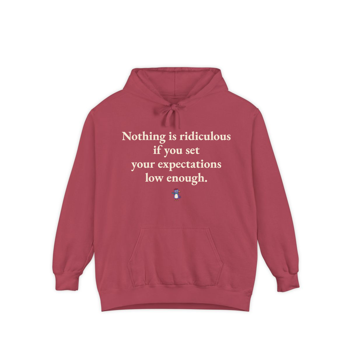 Comfort Colors hoodie, Crimson