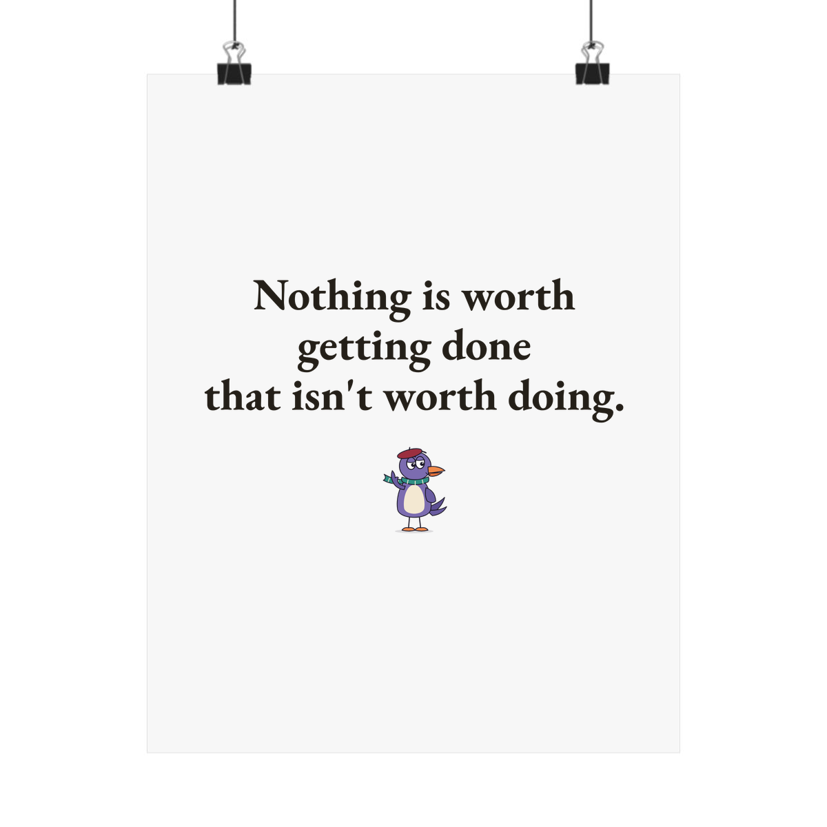 Matte poster