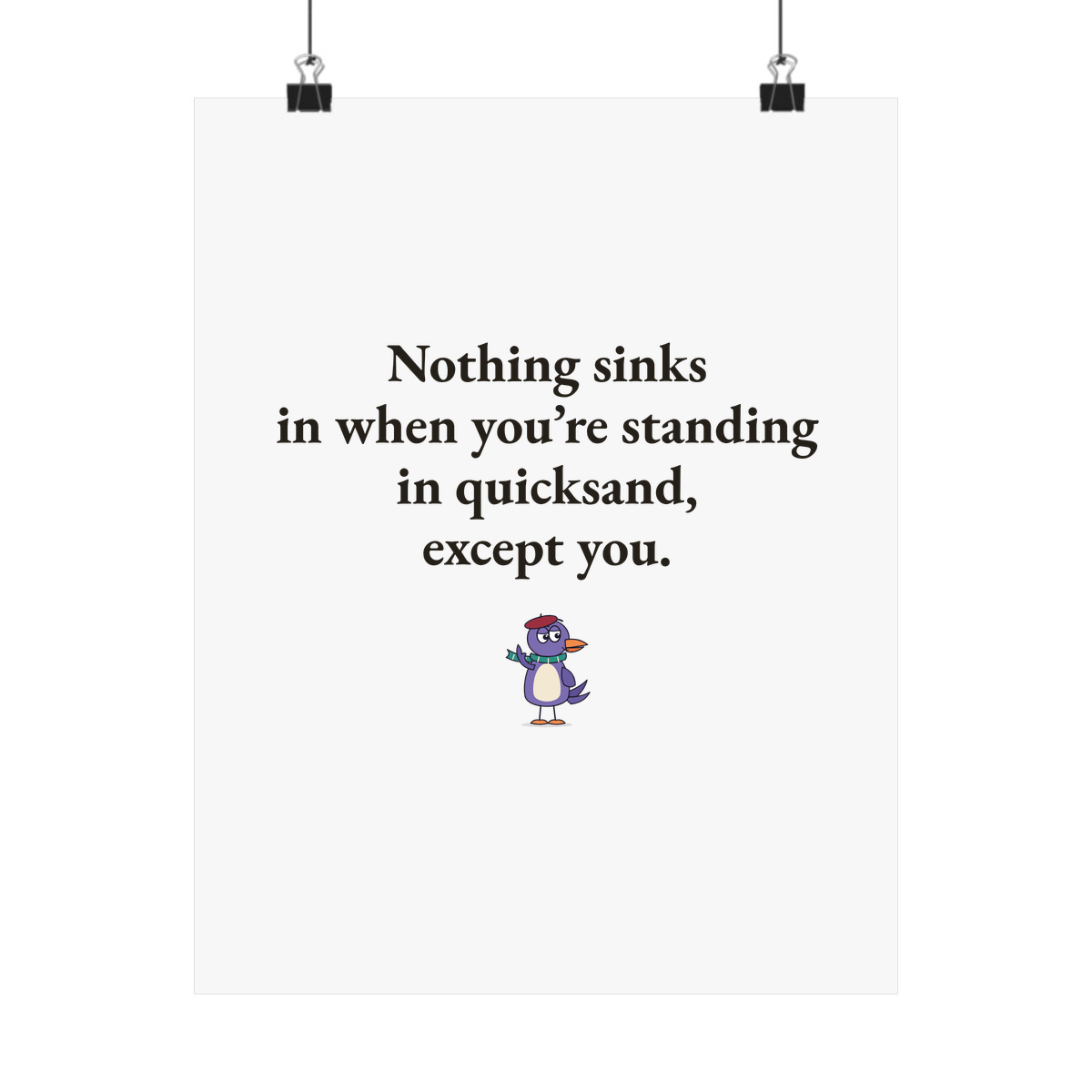 Matte poster