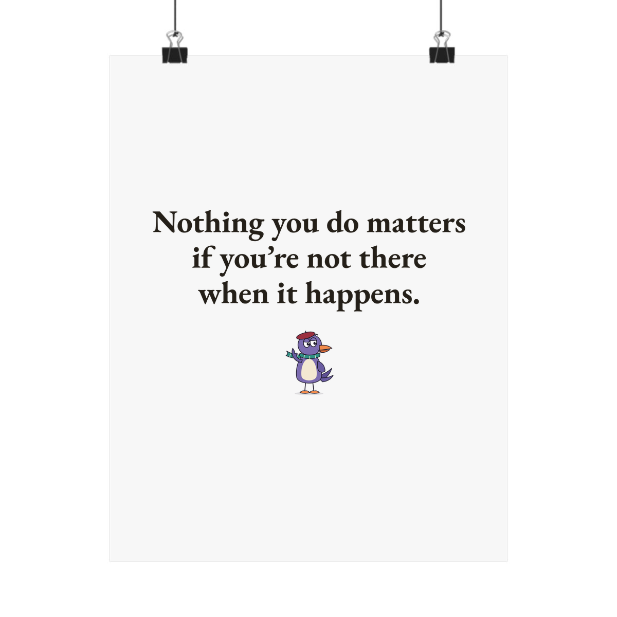 Matte poster