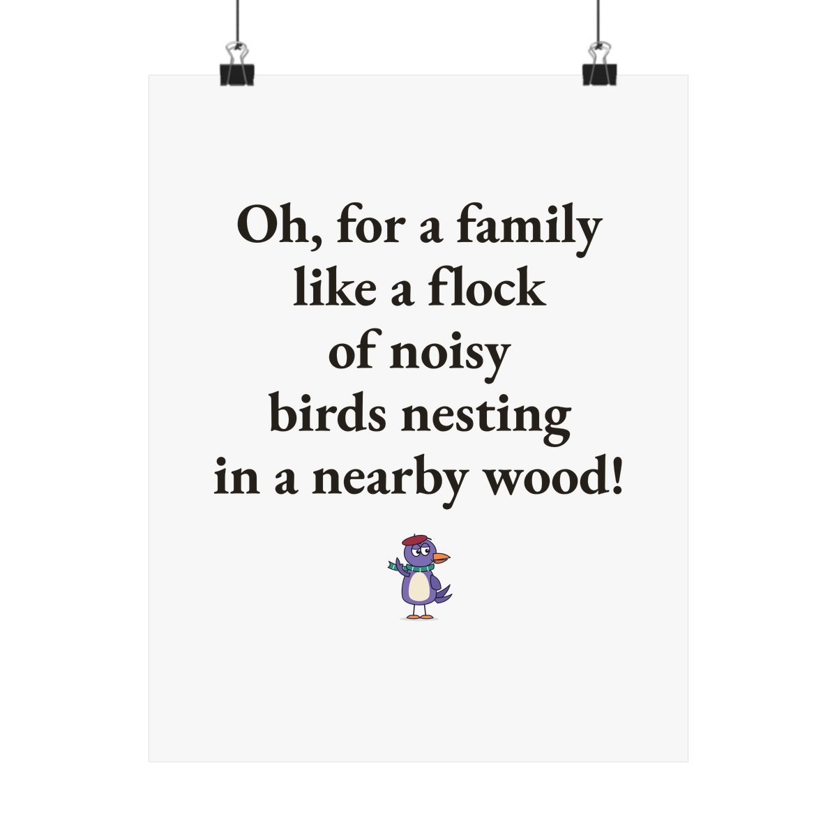 Matte poster
