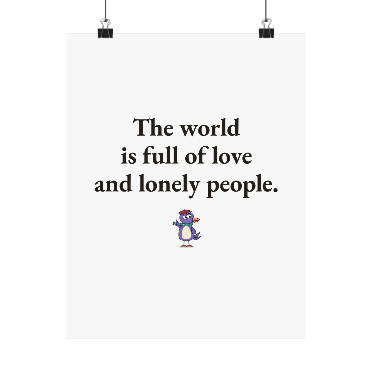 Matte poster
