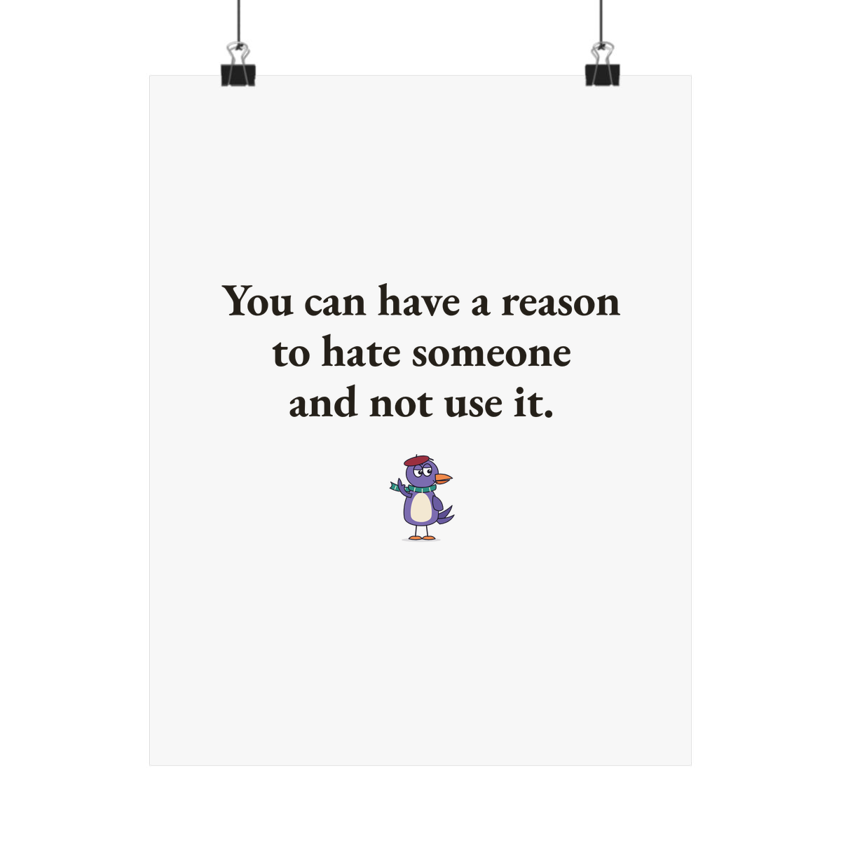 Matte poster
